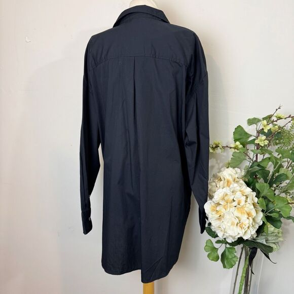 Maeve * The Bennett buttondown shirt nwt new black Anthropologie medium - Picture 7 of 11